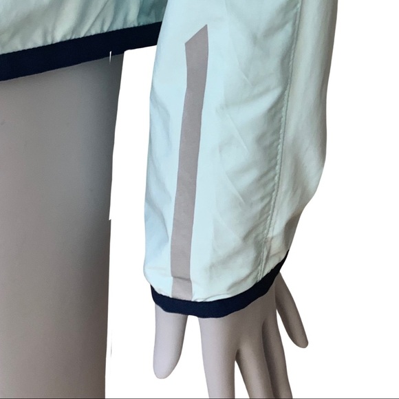 New Balance for J. CREW Windbreaker Hooded Jacket in Aqua Sky Lightweight Size S - Picture 13 of 16
